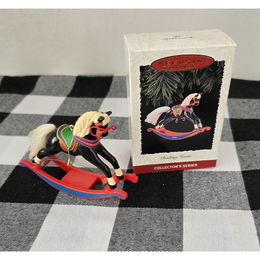 Hallmark Keepsake Christmas Ornament 1996 16th In Rocking Horse Series With Box